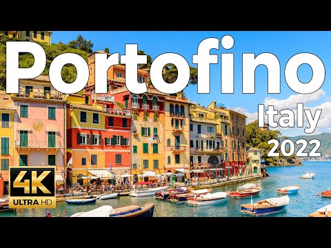 Portofino 2022, Italy Walking Tour (4k Ultra HD 60 fps) - With Captions