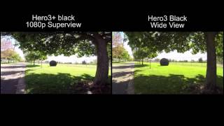 Hero3+ Superview vs Hero3 Wide view