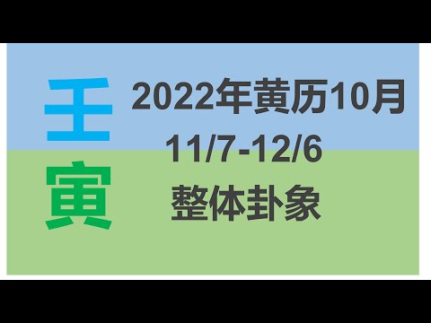 2022黄历10月（11/7-12/6）整体卦象情况