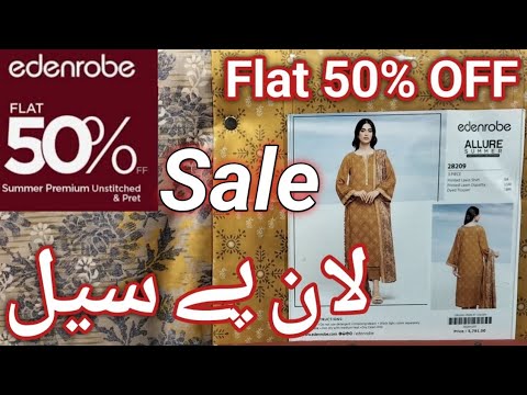 Edenrobe Flat 50%  Sale lawn 2024