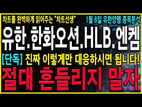 [유한양행 한화오션 HLB 엔켐 주가 전망] "긴급" 축제시작 절대로 흔들리지말고 반드시 "이 가격"까지 버티고 가셔야 합니다! #엔켐주가 #금양 #유한양행