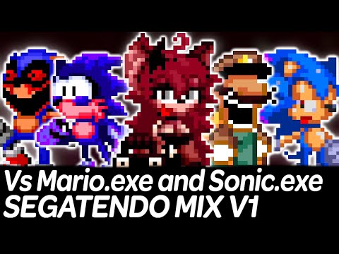 Vs Sonic.exe and Mario.exe - Segatendo Mix V1 - Barrier Between Worlds | Friday Night Funkin'