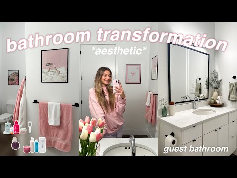 ORGANIZE MY BATHROOMS WITH ME 🛁 aesthetic bathroom makeover (cleaning, organizing & decorating)