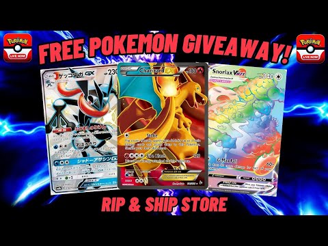 🔴Live -  Free Giveaways! Pokémon Cards & Rip & Ship Store!