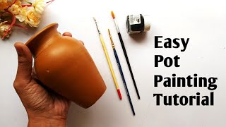 Easy Pot Painting Idea / Home Decor Idea/ Diy Pot Painting/ Easy Terracotta pot painting /Pot decor