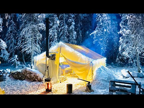 -29C WINTER CAMPING IN THE WARMEST HOT TENT ON EARTH