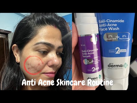 Anti Acne skin care routine | The Derma Co Sali Cinamide product range | How to reduce Acne, Pimple