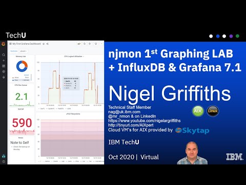 njmon, InfluxDB & Grafana 7.1 First Graphs Demo