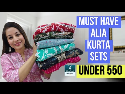 Most Affordable Alia Kurta sets Haul Under 550 | Glowroad Haul #haul