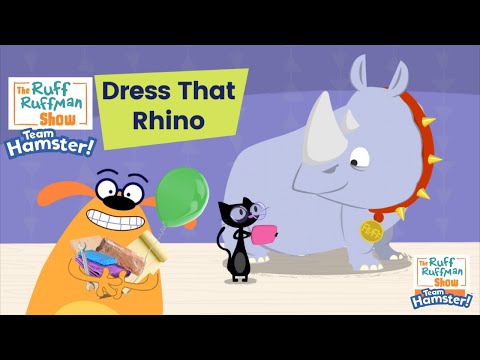 Dress Up Ruff's Rhino!  Team Hamster! and The Ruffman Ruffman Show | Dress That Rhino