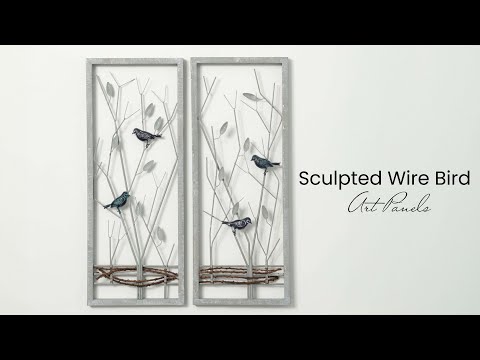 Sculpted Wire Bird Wall Art