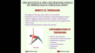 The Benefits & The Contraindications of Trikonasana #yoga #health #meditation #motivation #yogapose