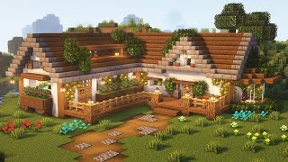 [Minecraft] How to Build a Cozy Farmhouse / Tutorial