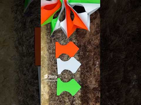 Origami Independence Day Decoration #independencedaycraft #india #diy #origami #viralvideo #shorts