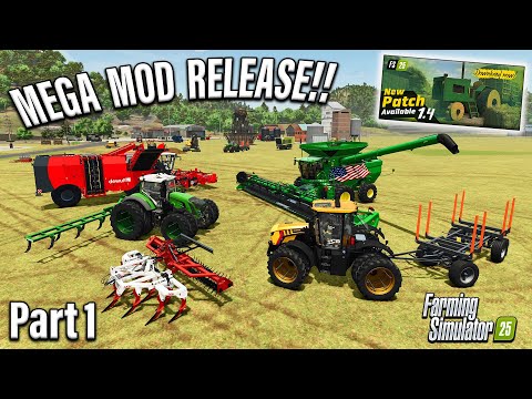 MEGA MOD RELEASE Pt 1: NEW MODS! ON FARMING SIMULATOR 25 | PS5 (Review) 12th Dec 24.