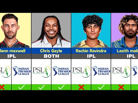 Famous Cricketers Who Played For PSL or IPL | IPL vs PSL