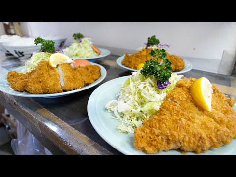 Triple Pork Cutlet Set Meal! Pork Cutlet Diner With Huge Meals That Supports the Local Workers!