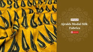 Ajrakh Modal Silk Fabrics | Ajrakh | Dress Material | Palashstore #ajrakh #fabric #modalsilk #crafts