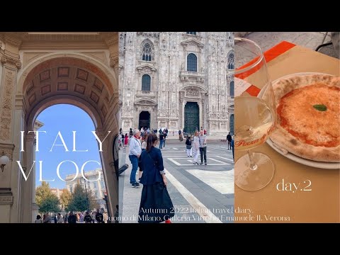 [Italy travel 🇮🇹 #2] Milan sightseeing, enjoy delicious food 🍕 and delicious sake 🍷 in Venice Verona