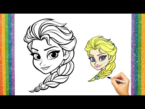 How to Draw Elsa | Princess Elsa Drawing and Coloring for Kids and Toddlers #shorts #kidsart #elsa