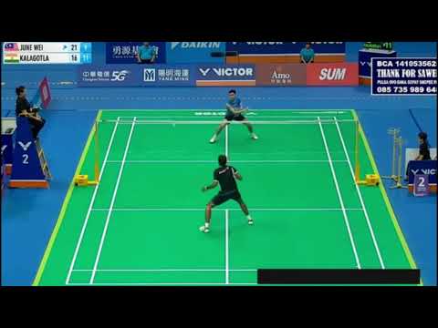 JUNE WEI ( MAS) VS. KALAGOTLA ( IND) | KAOHSIUNG MASTERS 2024 | MEN'S SINGLES #sports #badminton