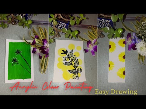 Easy Acrylic Colour Painting || Very Easy Draw  😍✨ #painting #stepbystep