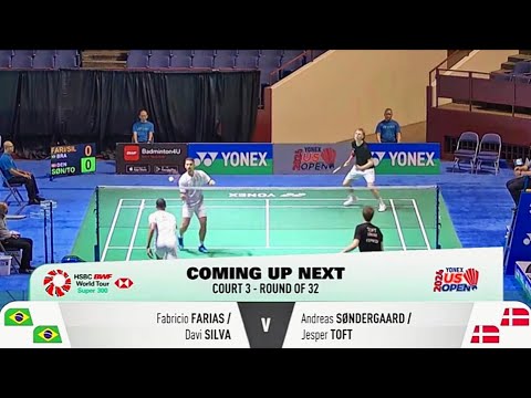 Yonex USA OPEN 2024 | Men's Doubles : FARIAS/SILVA ( BRA) VS. SYNDERGAARD/TOFT ( DEN)