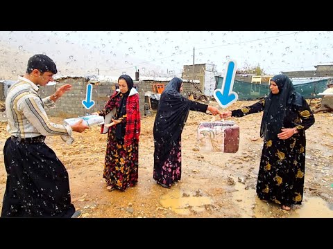 Marriage ceremony and help to a flooded nomadic family