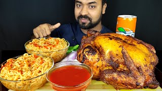 2.5 KG WHOLE ROASTED CHICKEN, TWO BOWL SOUPY NOODLES, SOFT DRINK, CHILI ASMR MUKBANG EATING SHOW ||