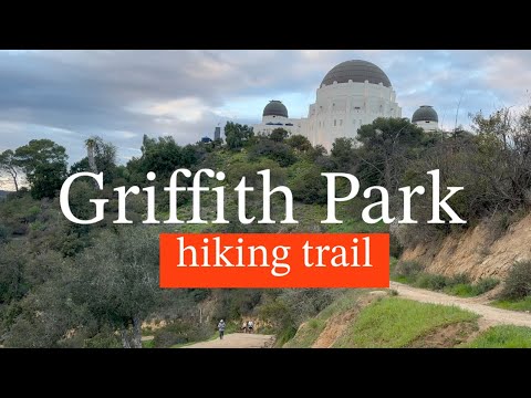 Walk Around Griffith Observatory.  Hiking Trail up to Landmark Building Los Angeles