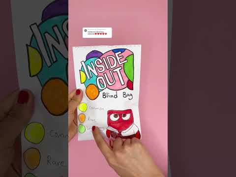 Inside out blind bag! #blindbag #papercraft #blindbagunboxing #asmrunboxing #insideout #diy #shorts