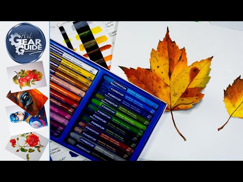 Autumn Leaves With Staedtler Watercolour Crayons