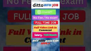 Chat GPT Work From Home Jobs | Online Job At Home | 12th Pass Job 2023 | Student online jobs |#jobs