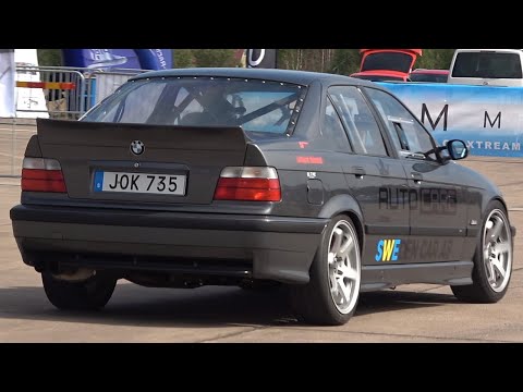 BMW 325i E36 Turbo Acceleration & Sound