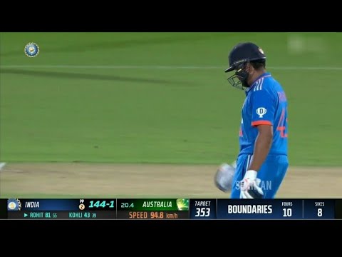 Rohit Sharma 81(57) vs Australia 2023Ball by ball Highlights 720p50