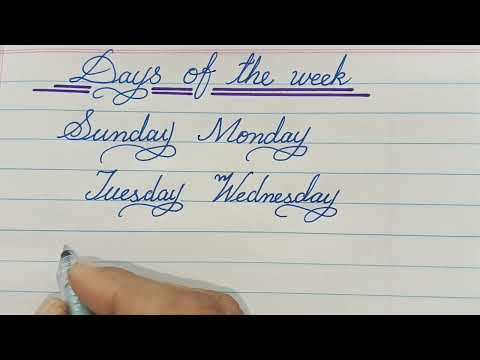 Days of the Week | Writing Days of the Week | Days of the Week in Modern Calligraphy | Week Days✨🤎