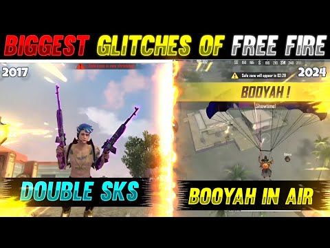 DOUBLE SKS AH 😨 | FREE FIRE'S BIGGEST GLITCHES EVER RECORDED 😎 ! | 2017 vs 2024  🥵🐱‍🏍