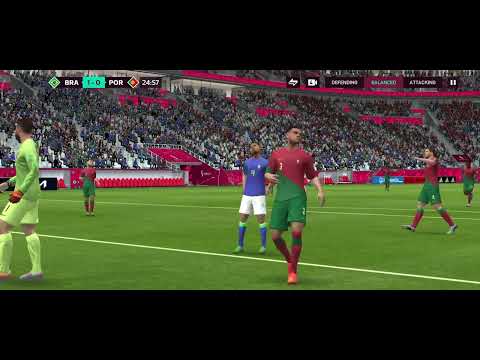 FIFA 23 || Brazil vs Portugal 2nd Round || FIFA world Cup Match 2023 || FIFA Mobile Gameplay