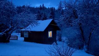 Village life in the winter of a woman in the Mountains is far From Civilization.