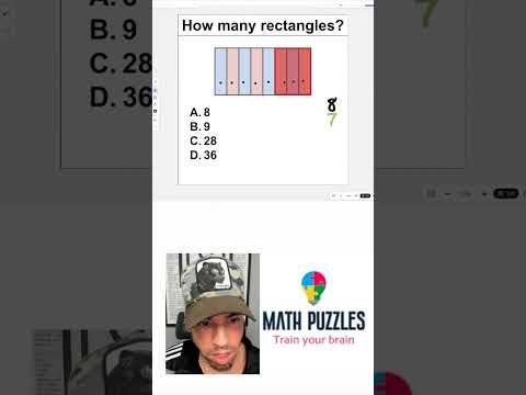 How many rectangles can you count? #mathpuzzle #mentalmath #mathchallenge #brainteaser  #maths