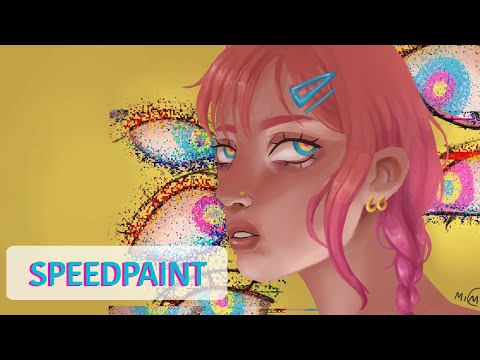 Glitchy eyes portrait ☆[Speedpaint]☆