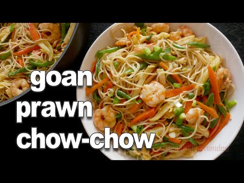 Goan Chow Chow Recipe | Goan Prawn Chow Chow Recipe | Prawn and Egg Noodles Recipe