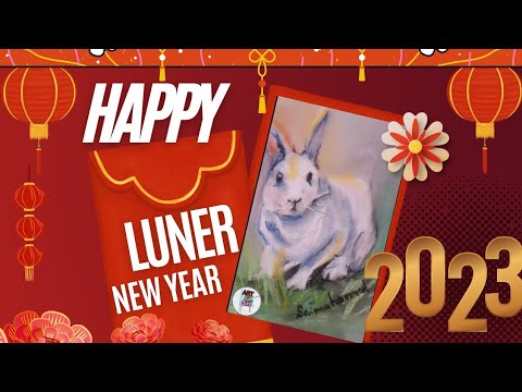 Best Way To Draw A Rabbit For Lunar New Year | Drawing Animals With Soft Pastels| Rabbit Live Sketch