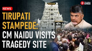 Tirupati Temple Stampede: Andhra CM Chandrababu Naidu Arrives at Tirupati Stampede Site