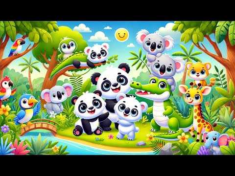 🐯 Educational Wild Animal Names Song for Kids | Learn What Animals Do! 🐒🦁  Animals For Kids