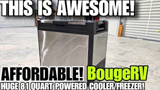 HUGE, AFFORDABLE BougeRV Rocky 81QT Dual Zone 12V Portable Fridge