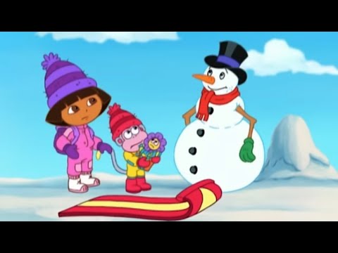 Dora buji drawing easy | Dora buji Cartoon friends drawing | Dora buji with snowman ⛄️