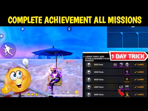 Free Fire Achievement Mission Complete In 1 Day 😱 | Top 10 Very Easy Missions 😎