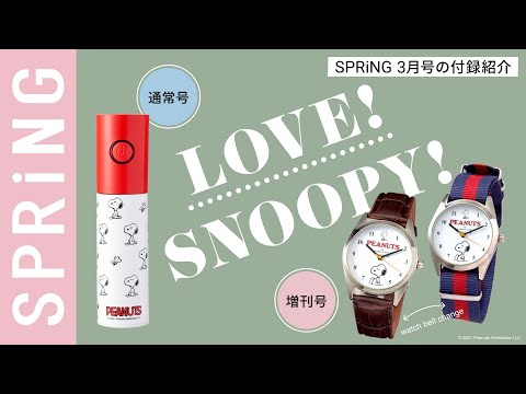 【雑誌付録】SPRiNG3月号の付録は、かわいすぎるスヌーピーグッズ