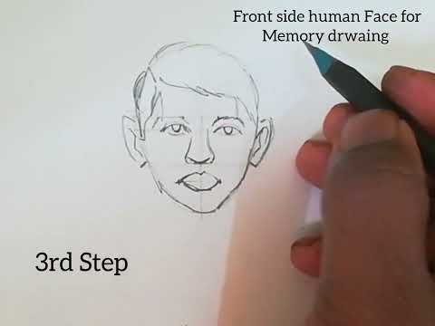 How to Draw Memory Drawing tutorial:- 1st step front side human Face